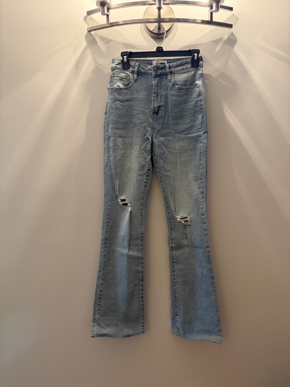 Women’s Light Blue Distressed bootcut Jeans